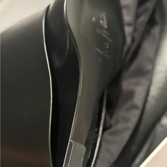 Black Tall Boots with Silver Lock Detail - Picture 6 of 11